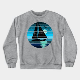 Vintage Night Sailing Crewneck Sweatshirt